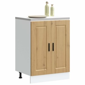 Mueble bajo de cocina porto roble artesano madera